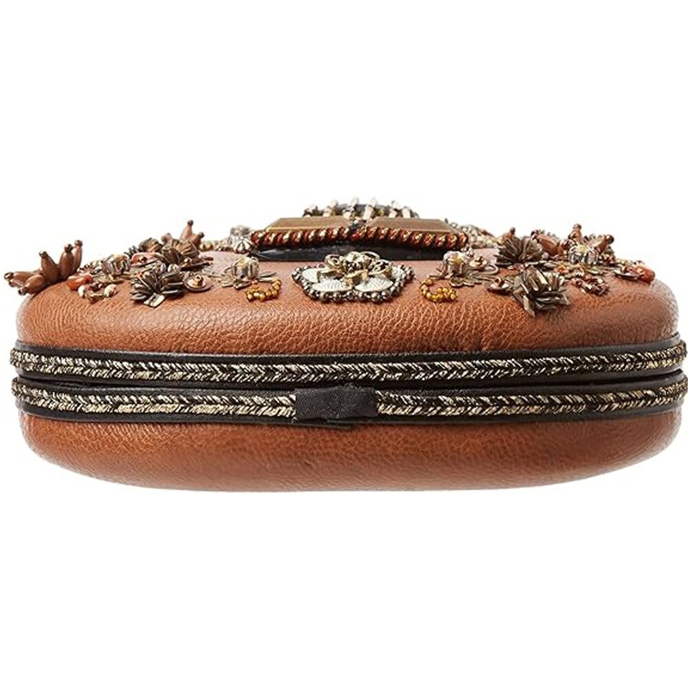 Mary Frances Special Hall Of Fame Bag Guitar Brown Beaded Handbag Music Tan NEW - Picture 3 of 11